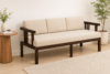 Imperial Wooden 3 Seater Sofa with Premium Fabric Cushions