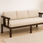 Imperial Wooden 3 Seater Sofa with Premium Fabric Cushions