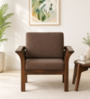 Invera Sheesham Wood 1 Seater Sofa in Scratch Resistant Chestnut Finish
