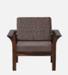 Invera Sheesham Wood 1 Seater Sofa in Scratch Resistant Chestnut Finish - Image 3