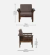 Invera Sheesham Wood 1 Seater Sofa in Scratch Resistant Chestnut Finish - Image 6