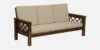 Kensington Fabric 3 Seater Sofa in Ivory Finish - Image 8