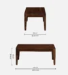 Kingsley Mid-Century Modern Centre Table with Fluted Side Design - Image 4