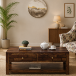 Kiverton Sheesham Wood Centre Table with Hidden Storage Compartment