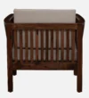 Kreston Sheesham Wood 1 Seater Sofa in Scratch Resistant Honey Finish - Image 5