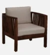 Kreston Sheesham Wood 1 Seater Sofa in Scratch Resistant Honey Finish - Image 7
