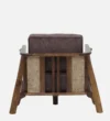 Langford Sheesham Wood 1 Seater Sofa in Scratch Resistant Walnut Finish - Image 5