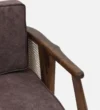 Langford Sheesham Wood 1 Seater Sofa in Scratch Resistant Walnut Finish - Image 6