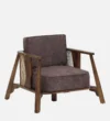 Langford Sheesham Wood 1 Seater Sofa in Scratch Resistant Walnut Finish - Image 7
