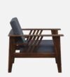 Lucena Sheesham Wood 1 Seater Sofa In Scratch Resistant Provincial Teak Finish - Image 3