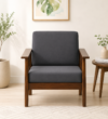 Lucena Sheesham Wood 1 Seater Sofa In Scratch Resistant Provincial Teak Finish