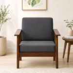 Lucena Sheesham Wood 1 Seater Sofa In Scratch Resistant Provincial Teak Finish