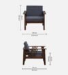 Lucena Sheesham Wood 1 Seater Sofa In Scratch Resistant Provincial Teak Finish - Image 2