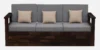 Majestic Solid Wood 3 Seater Sofa with Elegant Fabric Upholstery - Image 3