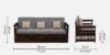 Majestic Solid Wood 3 Seater Sofa with Elegant Fabric Upholstery - Image 5