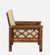 Marsala Sheesham Wood 1 Seater Sofa In Scratch Resistant Ebony Brown Finish - Image 2