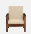 Marsala Sheesham Wood 1 Seater Sofa In Scratch Resistant Ebony Brown Finish - Image 4