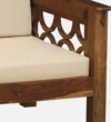 Marsala Sheesham Wood 1 Seater Sofa In Scratch Resistant Ebony Brown Finish - Image 5
