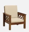 Marsala Sheesham Wood 1 Seater Sofa In Scratch Resistant Ebony Brown Finish - Image 8