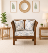Montara Sheesham Wood 1 Seater Sofa in Scratch Resistant Provincial Teak Finish