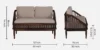 Morenzo Luxury Fabric 2 Seater Sofa with Modern Appeal - Image 3