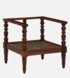Navarra Sheesham Wood 1 Seater Sofa In Scratch Resistant Light Teak Finish - Image 6