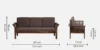 Noble Sheesham Wood Living Room Sofa with Plush Cushions - Image 3