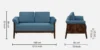 Oslo Premium Fabric 2 Seater Sofa with Modern Silhouette - Image 7