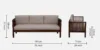 Prescott Heritage Style 3 Seater Sofa with Cushioned Backrest - Image 7