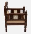 Quinley Sheesham Wood 1 Seater Sofa in Scratch Resistant Natural Finish - Image 4