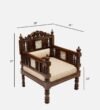 Quinley Sheesham Wood 1 Seater Sofa in Scratch Resistant Natural Finish - Image 7