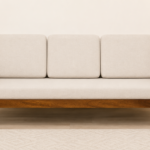 Royale Heritage Wooden 3 Seater Sofa in Warm Walnut Finish