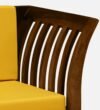 Solano Sheesham Wood 1 Seater Sofa In Scratch Resistant Dark Mahogany Finish - Image 2