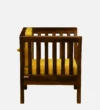 Solano Sheesham Wood 1 Seater Sofa In Scratch Resistant Dark Mahogany Finish - Image 5