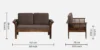 Solara Premium Fabric 2 Seater Sofa with Deep Seating - Image 8