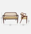 Tivaro Modern 2 Seater Sofa in Chestnut Brown Finish - Image 4