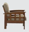 Trevista Modern Fabric 1 Seater Sofa in Walnut Brown Finish - Image 5