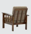 Trevista Modern Fabric 1 Seater Sofa in Walnut Brown Finish - Image 6