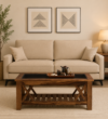 Valencia Modern Storage Coffee Table in Rich Sheesham Wood Finish