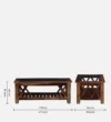 Valencia Modern Storage Coffee Table in Rich Sheesham Wood Finish - Image 3