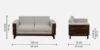 Valencia Modern Upholstered 2 Seater Sofa with Cushioned Comfort - Image 6