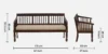 Vanyaa Sheesham Wood 3 Seater Sofa In Provincial Teak Finish - Image 3