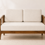 Velmont Modern Fabric 2 Seater Sofa in Rich Finish