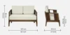 Velmont Modern Fabric 2 Seater Sofa in Rich Finish - Image 7