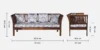 Verona Contemporary Sheesham Wood Sofa with Comfortable Seating - Image 6