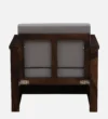 Verona Sheesham Wood 1 Seater Sofa In Scratch Resistant Antique Brown Finish - Image 4