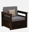Verona Sheesham Wood 1 Seater Sofa In Scratch Resistant Antique Brown Finish - Image 6