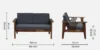 Vistara Elegant Fabric 2 Seater Sofa in Premium Finish - Image 3