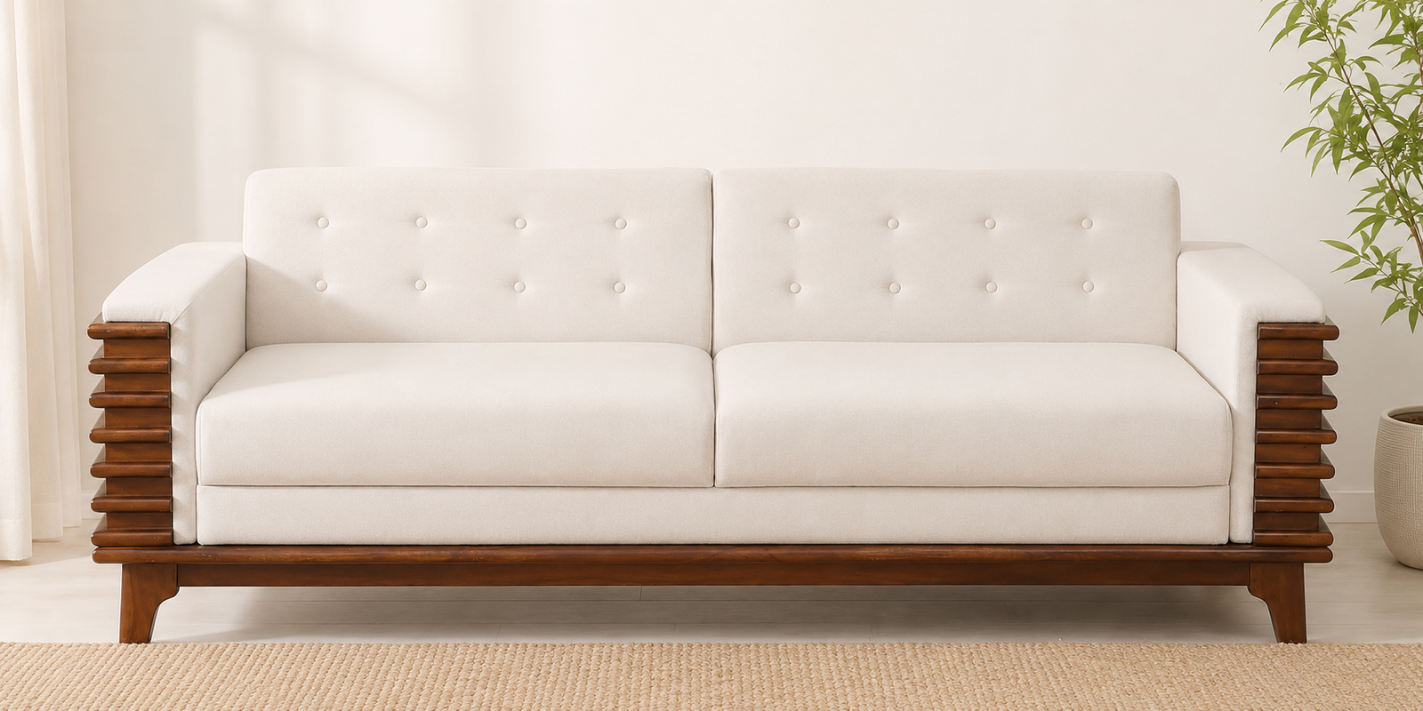 Weston Modern 3 Seater Sofa in Grey Upholstery (1) Weston Modern 3 Seater Sofa in Grey Upholstery - Image 1