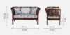 Willow Elegant Fabric 2 Seater Sofa for Compact Spaces - Image 5
